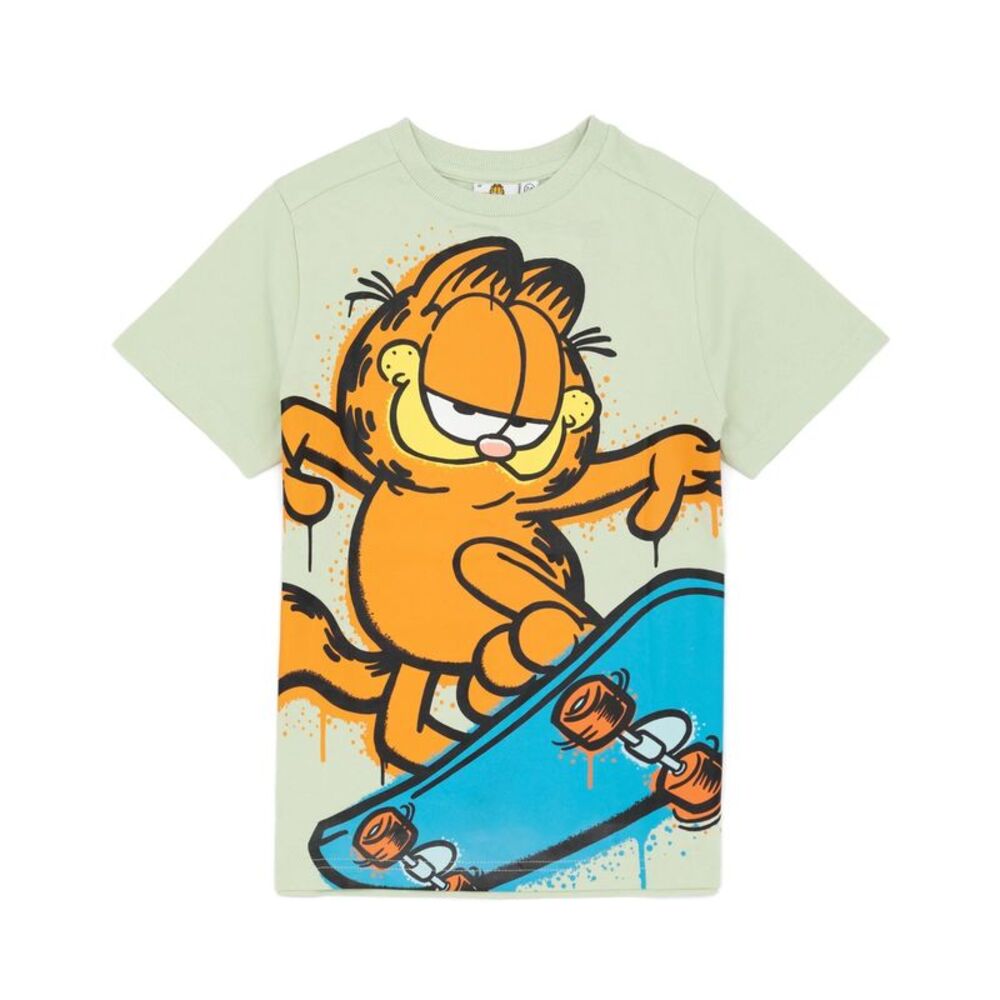 Garfield Childrens/Kids Skateboard T-Shirt / Pastel Green